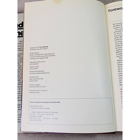 Book Handbook To The Bible Eerdmans Full Color Guide Year 1987 Michigan - Picture 5 of 16